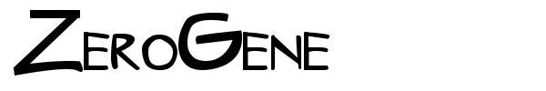 ZeroGene font