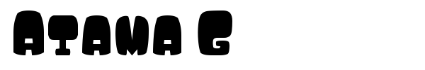 Atama G font preview