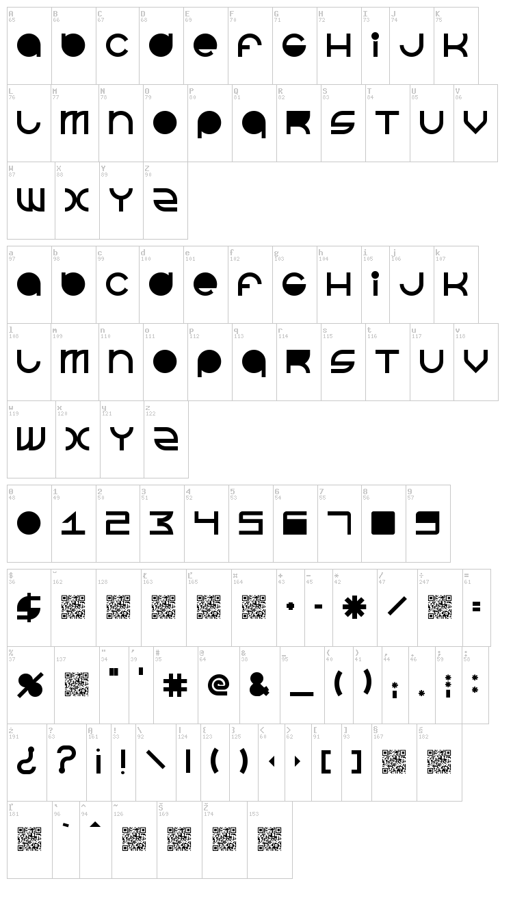 Beast Mode Suite font map