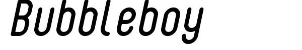 Bubbleboy font preview