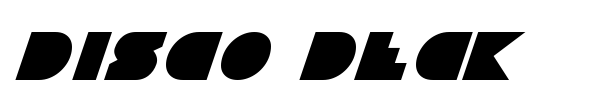 Disco Deck font preview