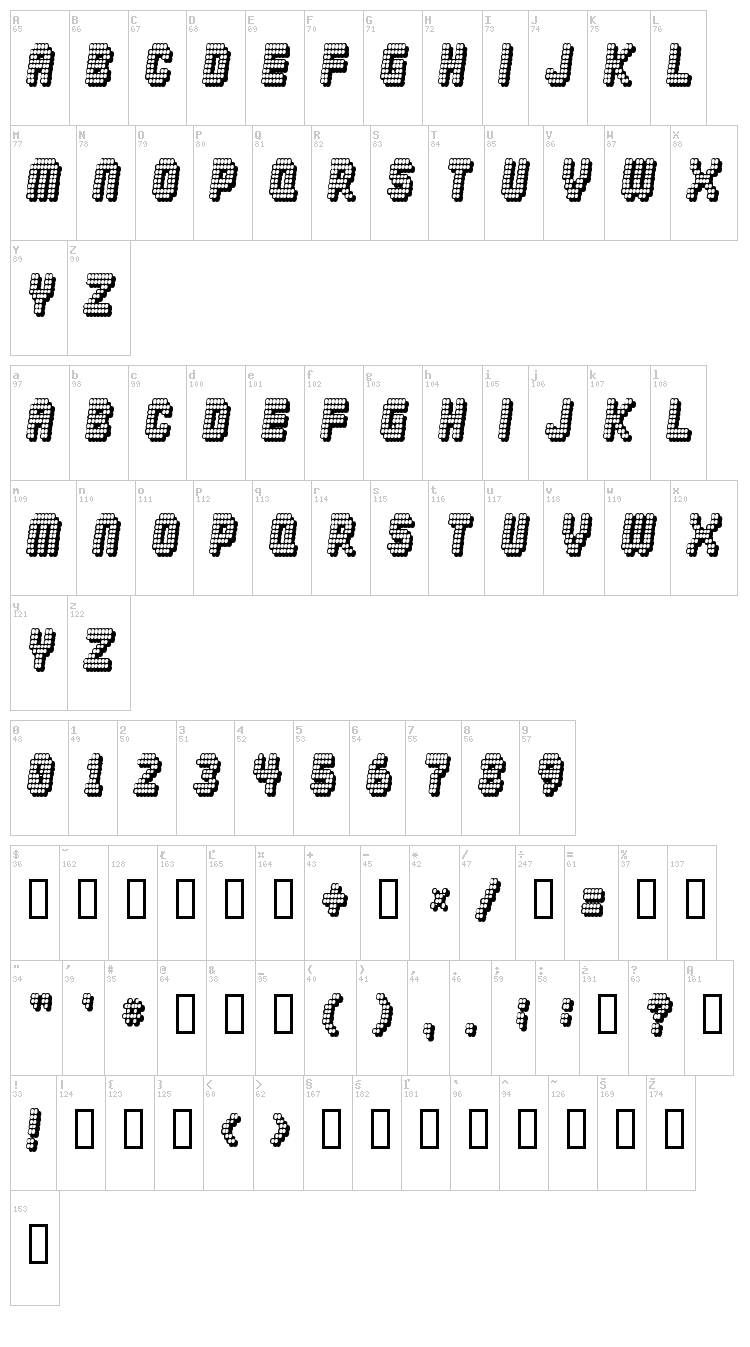 Diskoteque font map