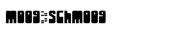 Moog/Schmoog font preview