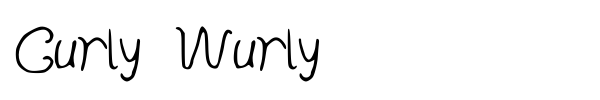 Curly Wurly font preview