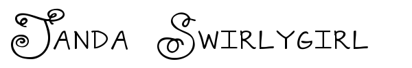 Janda Swirlygirl font preview