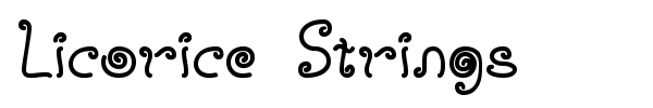 Licorice Strings font preview