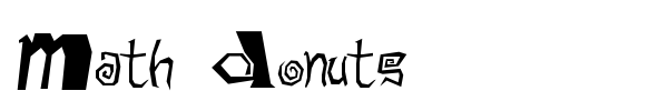 Math Donuts font preview
