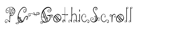 PC-GothicScroll font preview