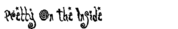 Pretty On The Inside font preview