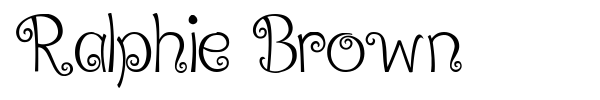 Ralphie Brown font