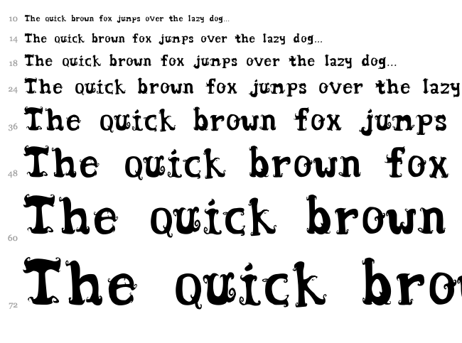 Wentira font waterfall