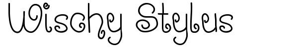 Wischy Stylus font preview