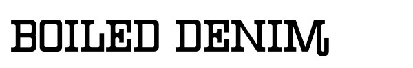 Boiled Denim font preview
