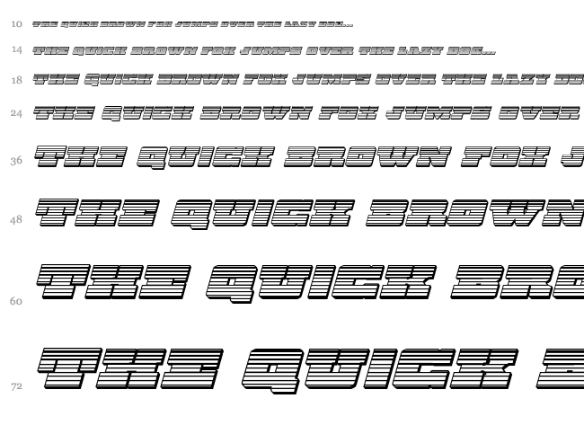 Chicago Express font waterfall