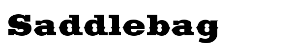 Saddlebag font preview