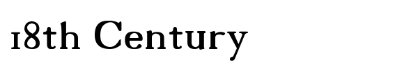 18th Century font