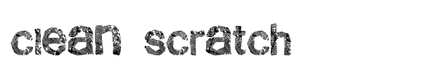 Clean Scratch font