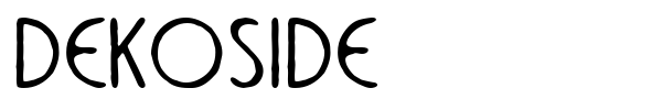DekoSide font