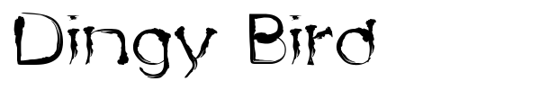 Dingy Bird font preview