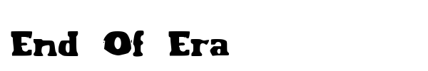End Of Era font preview