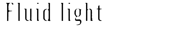 Fluid light font