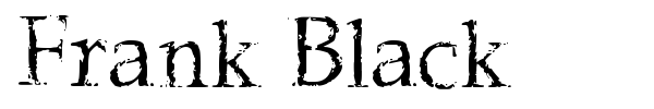 Frank Black font