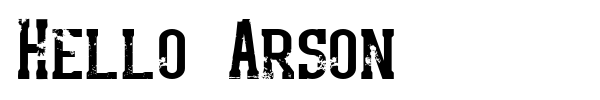 Hello Arson font preview