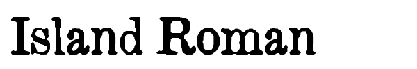 Island Roman font preview