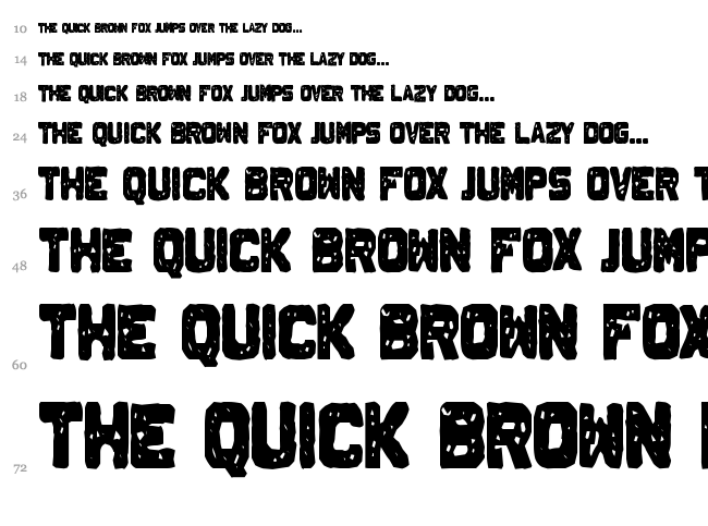 Johnny Homicide font waterfall