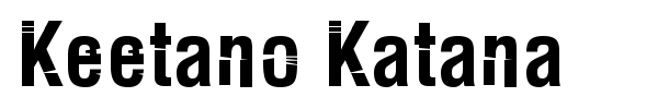Keetano Katana font preview