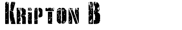 Kripton B font