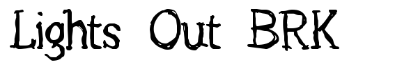 Lights Out BRK font preview