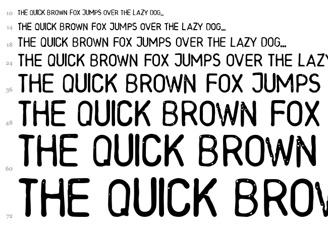 LL Rounded font waterfall