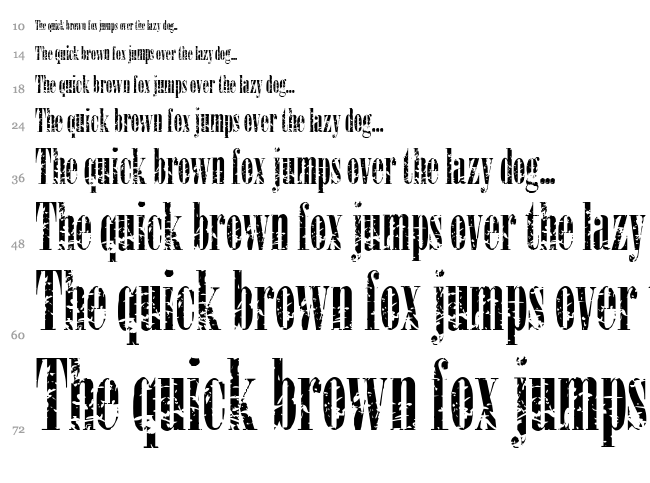 Load Up On Guns font waterfall