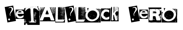 MetalBlock Zero font preview