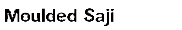 Moulded Saji font preview