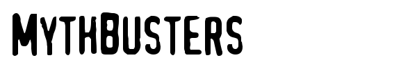 MythBusters font preview