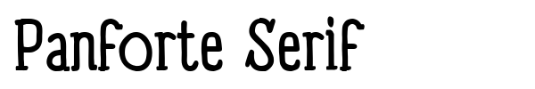 Panforte Serif font preview