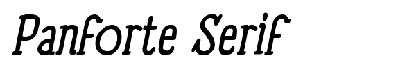 Panforte Serif font preview