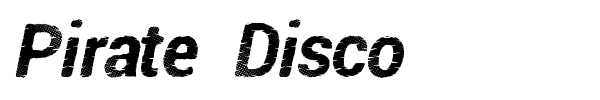 Pirate Disco font
