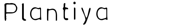 Plantiya font preview