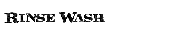 Rinse Wash font