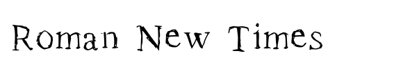 Roman New Times font