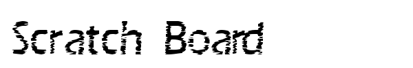 Scratch Board font preview