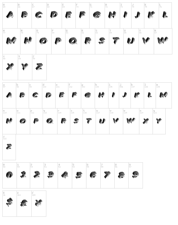 Solid Brand font map