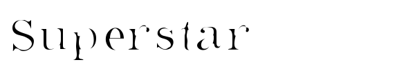 Superstar font