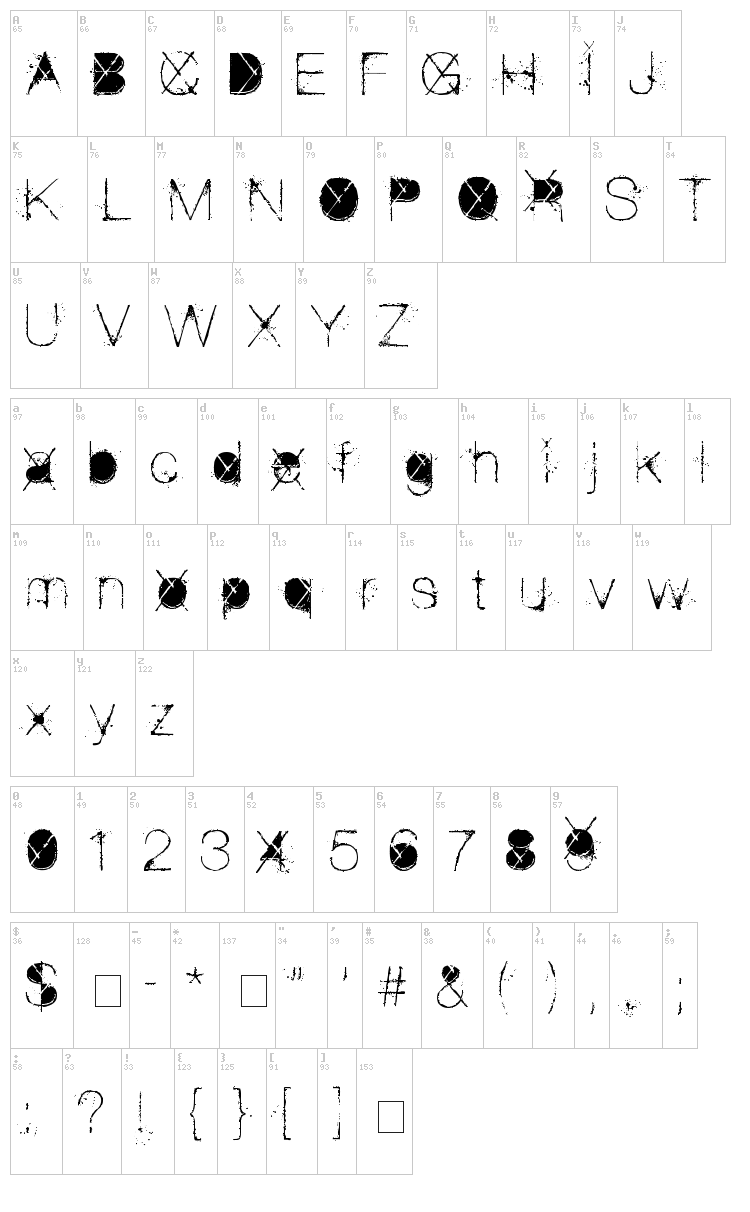 The Poison font map