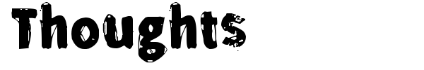 Thoughts font preview