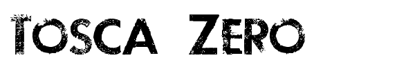 Tosca Zero font preview