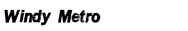 Windy Metro font preview